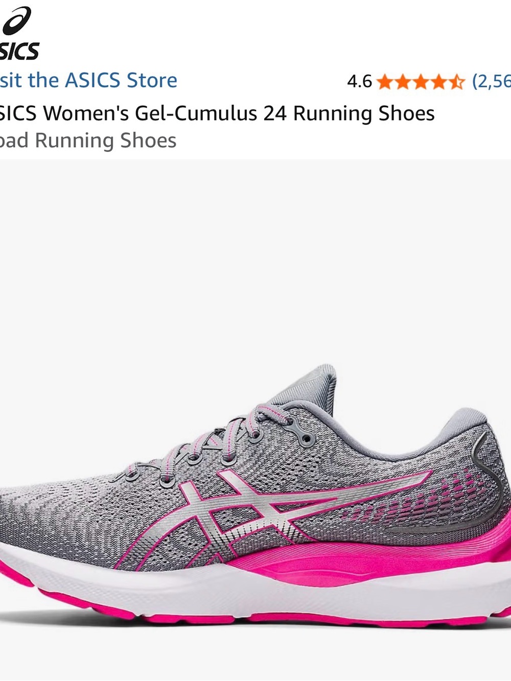 ASICS Women's Running Sneakers in Gray and Pink